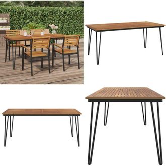 vidaXL Tavolo Giardino con Gambe Forcella 180x90x75 cm Massello Acacia - Tavolo da esterno - Tavolo da veranda