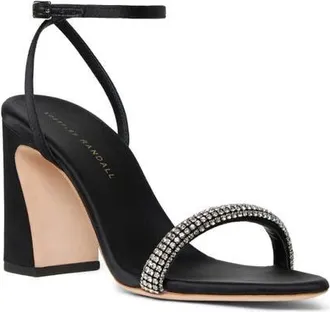 Loeffler Randall Malia Ankle Strap Sandal in Black/Diamond at Nordstrom, Size 11.5