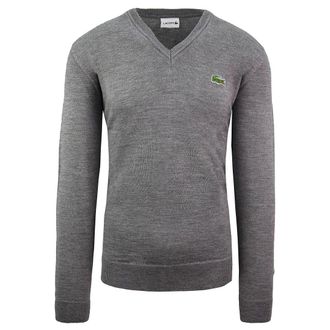 Lacoste Wool Mens Grey Sweater - Size X-Large