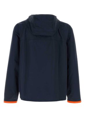 Fay Mens Navy Blue Nylon Windbreaker Blunavy Exterior: Giubbini