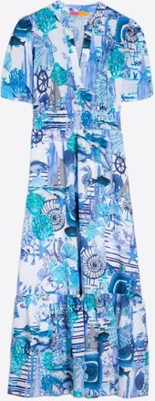 Vilagallo Womens Leila Shells Dress In Blue