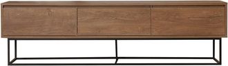 DRAWER Mueble de TV con 3 cajones de madera y metal L180cm - Madera oscura