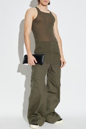 Rick Owens Ribbed Sleeveless Top, Mens, Green