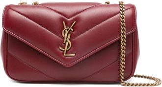 Saint Laurent Mini Loulou Chevron-quilted Logo Shoulder Bag