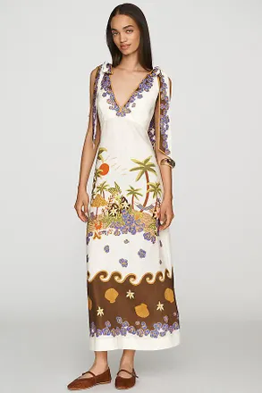 Alemais Island Cove Linen Dress