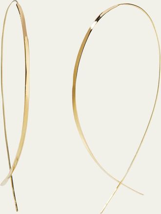 Lana Jewelry Flat 14K Upside Down Hoop Earrings