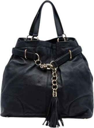 Gucci Pre-owned Handbags, female, Black, Size: ONE SIZE Pre-owned Tote Bag