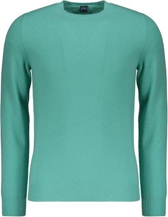 Fedeli Trui met ronde hals - Heren - Ronde hals truien - Groen - 3XL - Kasjmier - Truien & Vesten