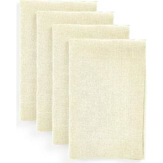 Solino Home Linen Dinner Napkins - Diana, 20 x 20 in Creamy Ivory at Nordstrom, Size Large