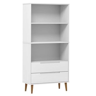 Berkfield Home Bookcase MOLDE White 85x35x170, 5 cm Solid Wood Pine