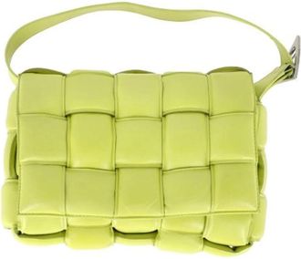 Bottega Veneta Pre-owned Leren Schoudertas - Dames - Vintage Schoudertas - Groen - ONE Size - Leer - Vintage
