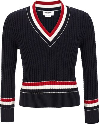 Thom Browne Rwb Intarsienpullover