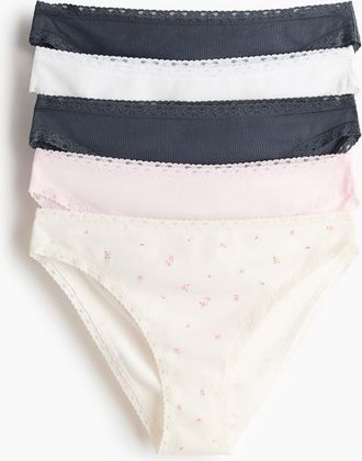 H&M 5er-Pack Baumwollslips - White