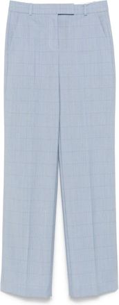BOSS Pantaloni a quadri in lana vergine - Blu