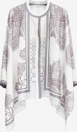 Herzen&rsquo;s Angelegenheit Mandalaprint-Capebluse aus Satin