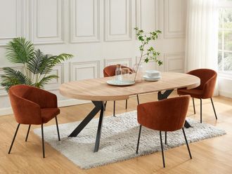 Pascal Morabito Sedia con braccioli in Tessuto e Metallo Terracotta - Lotto di 2 - MORONI di Pascal MORABITO