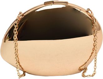 Generic Acrylic Evening Bag Shape for Women Shoulder Bag with Chain Crossbody Bag Party Night Purses for Wedding Cocktail Prom (Gold)