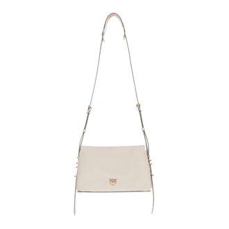 Pinko Crossbodytas met logo-embleem - Dames - Schoudertassen - Wit - ONE Size - Katoen - Tassen