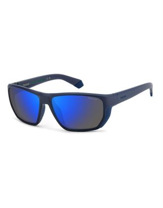 Polaroid Sunglasses Occhiali da sole sportivi rettangolari blu con lenti polarizzate blu