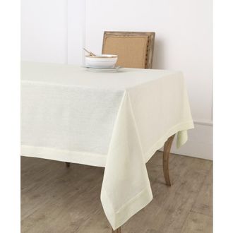 Solino Home Linen Tablecloth for Dining Table, Holiday and Everyday Dining Table Decor - Fete in Ivory at Nordstrom, Size Xx-Small