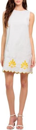 Flying Tomato Embroidered Sleeveless Shift Dress in Off White at Nordstrom Rack, Size Medium