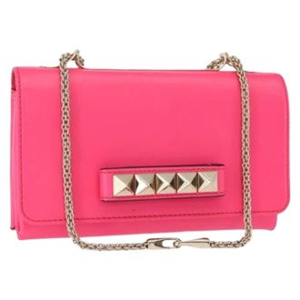 Valentino Pre-owned Va va voom clutch - Dames - Pre-owned - Roze - Maat: ONE Size Leer