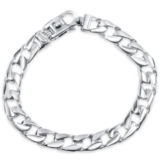 Pompeii3 Mens Curb Link 14k Gold (29gram) or Platinum (45gram) 7.5mm Bracelet 8.5