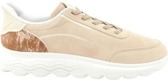 Geox Spherica Plus - Dames - Sneakers - Beige - 39 EU - Leer - Schoenen