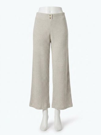 Faherty Womens Apres Waffle Pant In Light Heather Grey