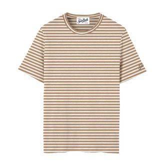 MC2 Saint Barth T-Shirts, male, Beige, Size: XL Dover Stripes Sweater
