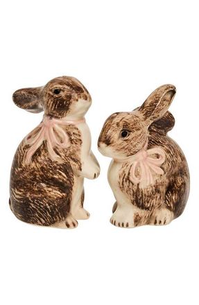 Juliska Clever Creatures Bunny Salt & Pepper Shakers Set in Walnut at Nordstrom