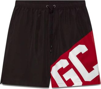 GCDS Gcds, Korte Broeken, Heren, Zwart, XL, Polyester, Zwarte Boxershorts met Logoband