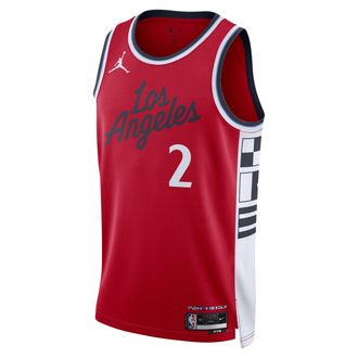 Nike Jordan Mens Kawhi Leonard LA Clippers 2024/25 Statement Edition Jordan Dri-FIT NBA Swingman Jersey in Red | FQ4720-657