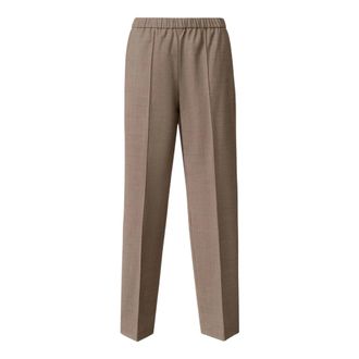 Fabiana Filippi Bistretch Wool Jogging Broek - Dames - Broeken - Bruin - Maat: M Wol