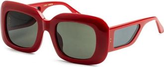 Linda Farrow Lfl 1550 C3 SUN Zonnebrillen - Dames - Zonnebrillen - Rood - 52 MM - Accessoires