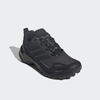 ADIDAS TERREX Wanderschuh ADIDAS TERREX TERREX SKYCHASER AX5 GORE-TEX, Damen, Gr. 38,5, schwarz (carbon, core schwarz, semi flash aqua), Synthetik, Textil, Schuhe W