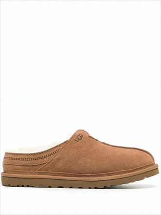 UGG Slip-On Suede Sneakers With Plush Lambskin Lining