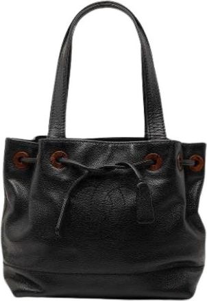 Chanel Pre-owned Vintage Tote - Dames - Vintage Tas - Zwart - ONE Size - Leer - Vintage