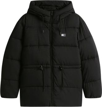 Tommy Jeans Jack met capuchon en trekkoord - Zwart