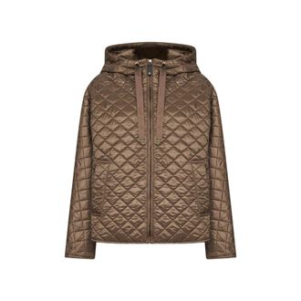 Max Mara Winter Jackets, female, Brown, Size: 2XS Giorno Quilted Padded Jacket