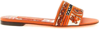Dolce & Gabbana Orange Logo Flats