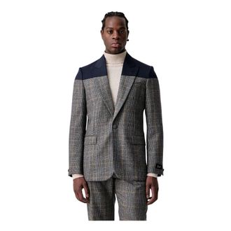 Kenzo Checks Blazer - Heren - Jassen - Grijs - Maat: XL Katoen