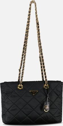 Prada Womens Prada Large Recycled Nylon Totebag in Nero - Black