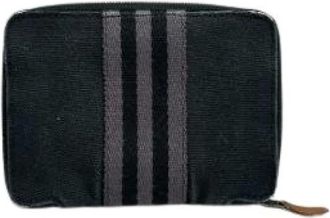 Herm&egrave;s Pre-owned Wallets, female, Black, Size: ONE SIZE Pre-owned Vintage Cotton Wallet