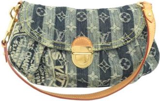 Louis Vuitton Pre-owned Denim louis-vuitton-bags - Dames - Vintage Schoudertas - Blauw - ONE Size - Denim - Vintage