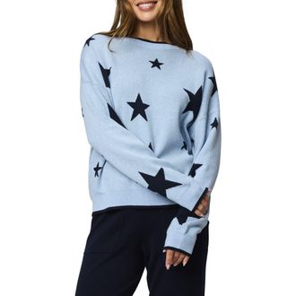 Splendid Silvie Star Sweater in Sea Breeze Blue/Navy at Nordstrom, Size X-Small
