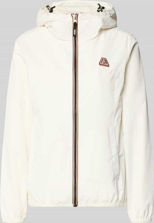 Superdry Regular Fit Windbreaker mit Logo-Applikation in Offwhite, Gr&ouml;&szlig;e XXL