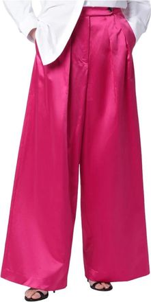 Dries Van Noten Wide Trousers, female, Pink, Size: XS Pamplona Pants