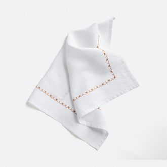 La Redoute Interieurs Set van 2 geborduurde linnen servetten, Mynia