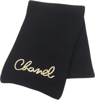 Chanel Pre-owned Scarves, female, Black, Size: ONE SIZE Pre-owned Cashmere Stole